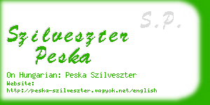 szilveszter peska business card